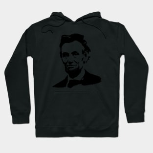 Abraham Lincoln Portrait Pop Art Black White Hoodie